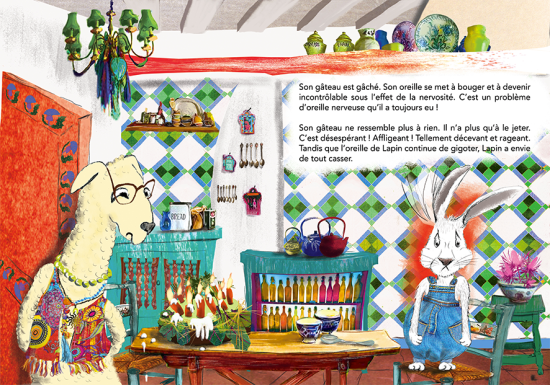 Illustration pour "Une histoire d'amitié", texte de Charlotte Uvira, album auto-édité